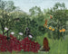 Tropical Forest with Monkeys - Henri Rousseau — artwork view