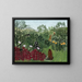 Tropical Forest with Monkeys - Henri Rousseau — framed artwork on a wall