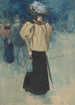 Street scene in Paris with an elegantly dressed woman - Henri Somm — artwork view