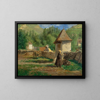 A Gdres Basses Pyrénées - Henri Stanislas Rouart — framed artwork on a wall