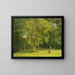 Elegant painting in the park - Henri Stanislas Rouart — framed artwork on a wall