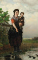 Nourrir les canards - Henri van Seben — artwork view