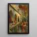 An exotic courtyard - Henri Victor Lesur — framed artwork on a wall