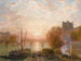 Paris, the Seine and the Louvre at sunset - Henri Zuber — artwork view
