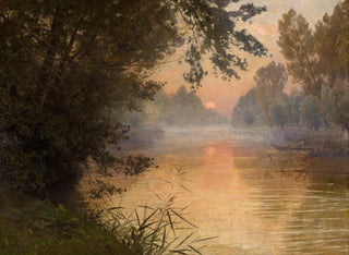 Sunset on the banks of the Loing - Henri Zuber — artwork view