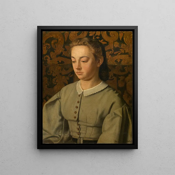 Betsy De Braekeleer, the painter's sister - Henri de Braekeleer — framed artwork on a wall