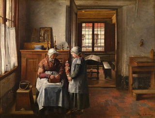 The Grandmothers' Feast - Henri de Braekeleer — artwork view
