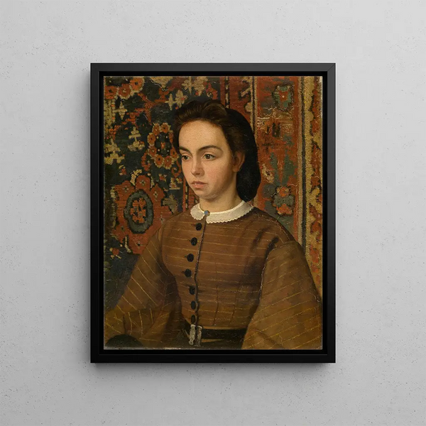 Hélène De Braekeleer, the sister of the painters - Henri de Braekeleer — framed artwork on a wall