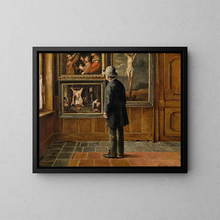 L'amateur d'art - Henri de Braekeleer — framed artwork on a wall