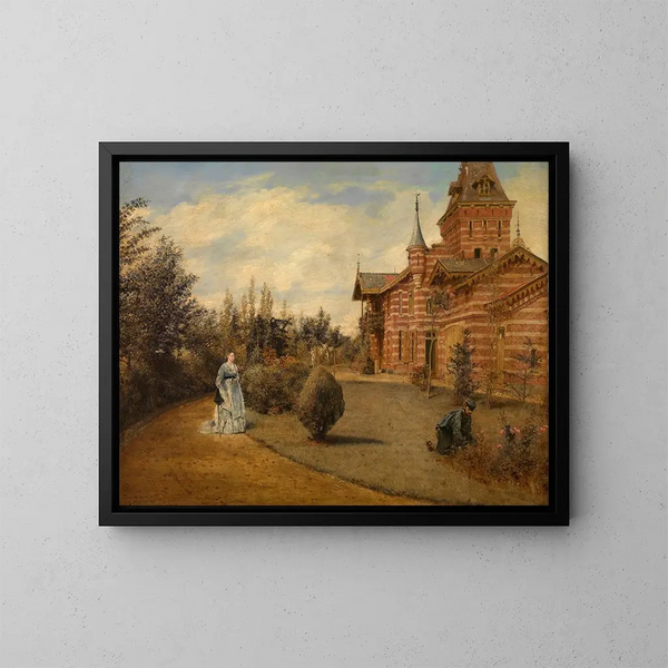 La maison de campagne de Gustave Coteaux - Henri de Braekeleer — framed artwork on a wall