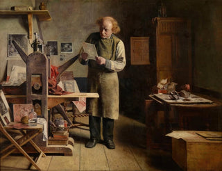 The Printer of Plates - Henri de Braekeleer — artwork view