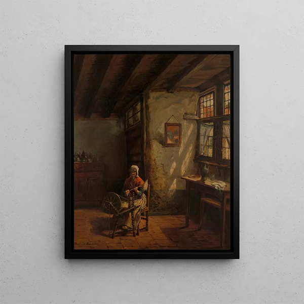 The weaver - Henri de Braekeleer — framed artwork on a wall
