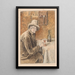 The wine drinker - Henri de Braekeleer — framed artwork on a wall