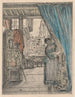 The Woman with Curtain - Henri de Braekeleer — artwork view