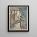 The Woman with Curtain - Henri de Braekeleer — framed artwork on a wall