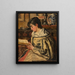 Woman reading - Henri de Braekeleer — framed artwork on a wall