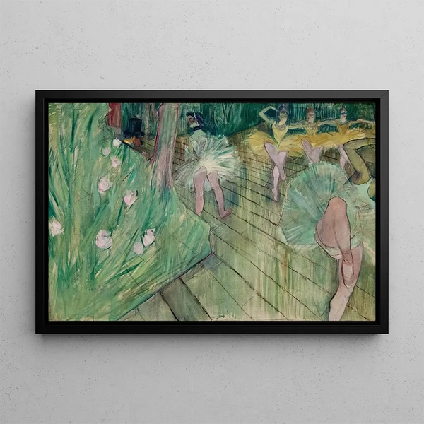 Ballet Scene Painting - Henri de Toulouse-Lautrec — framed artwork on a wall
