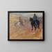 Two armored knights - Henri de Toulouse-Lautrec — framed artwork on a wall