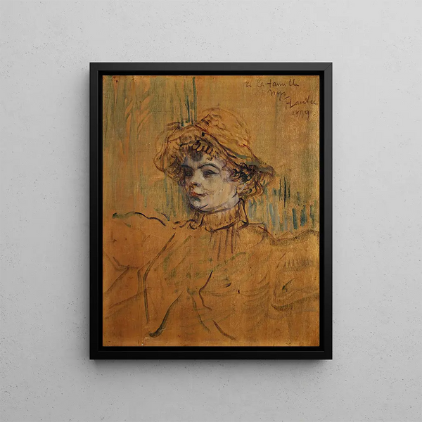 Mademoiselle Nys - Henri de Toulouse-Lautrec — framed artwork on a wall