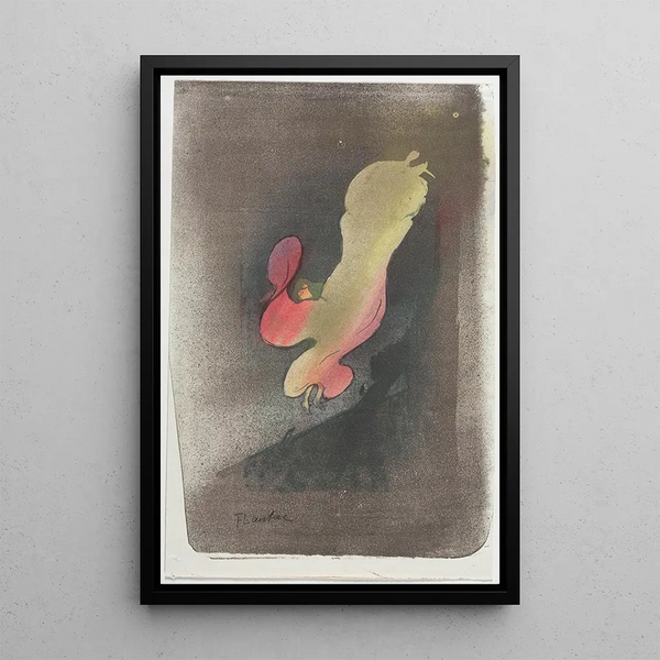 Miss Loïe Fuller - Henri de Toulouse-Lautrec — framed artwork on a wall