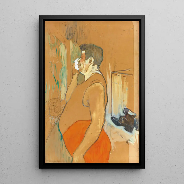 Monsieur Caudieux café-concert performer - Henri de Toulouse-Lautrec — framed artwork on a wall