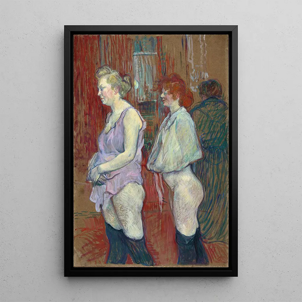 Rue des Moulins - Henri de Toulouse-Lautrec — framed artwork on a wall