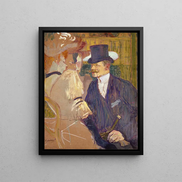L'Anglais William Tom Warrener 1861-1934 at the Moulin Rouge - Henri de Toulouse-Lautrec — framed artwork on a wall