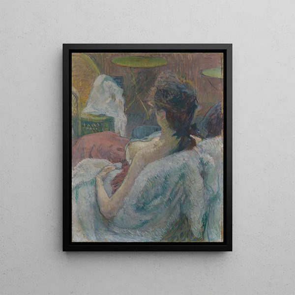 The Resting Model - Henri de Toulouse-Lautrec — framed artwork on a wall