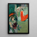 L'opéra Messaline in Bordeaux Messaline descends the staircase lined with extras - Henri de Toulouse-Lautrec — framed artwork on a wall