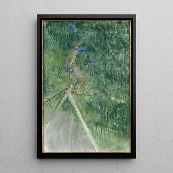 The Rope Dancer - Henri de Toulouse-Lautrec — framed artwork on a wall