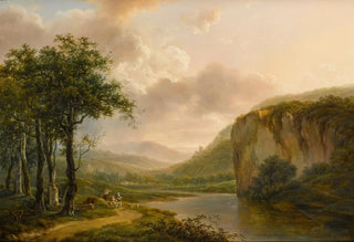 Figures sur un chemin de campagne - Henri van Assche — artwork view
