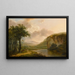 Figures sur un chemin de campagne - Henri van Assche — framed artwork on a wall