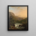 River in the Ardennes at sunset - Henri van Assche — framed artwork on a wall