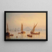 Ships on the Bosphorus, Hagia Sophia Mosque in the distance - Henriette Gudin — framed artwork on a wall