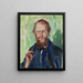 Portrait of the Danish art dealer M. Grosell - Henrik Lund — framed artwork on a wall
