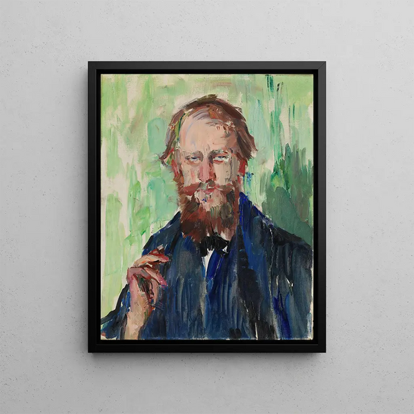 Portrait of the Danish art dealer M. Grosell - Henrik Lund — framed artwork on a wall