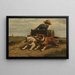 Boy with a Dog Cart - Henriette Ronner-Knip — framed artwork on a wall