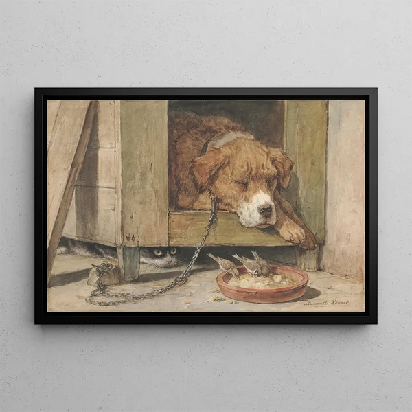 Dangerous Terrain Painting - Henriette Ronner-Knip — framed artwork on a wall