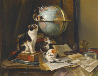 Les globe-trotters - Henriette Ronner-Knip — artwork view