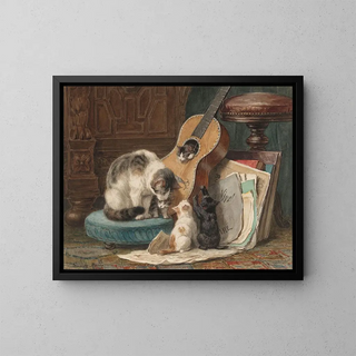 The Musicians - Henriette Ronner-Knip — framed artwork on a wall