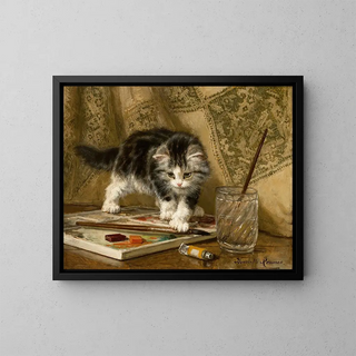The Young Artist - Henriette Ronner-Knip — framed artwork on a wall