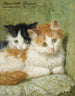 Two kittens sitting on a cushion - Henriette Ronner-Knip — artwork view