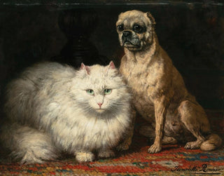 Two friends - Henriette Ronner-Knip — artwork view
