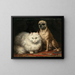 Two friends - Henriette Ronner-Knip — framed artwork on a wall