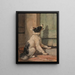 Waiting - Henriette Ronner-Knip — framed artwork on a wall