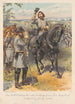 General Pickett receiving the order to charge from General Longstreet, Gettysburg, July 3, 1864 - Henry Alexander Ogden — artwork view