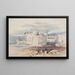 Arabes devant Baalbek, le Liban - Henry Andrew Harper — framed artwork on a wall
