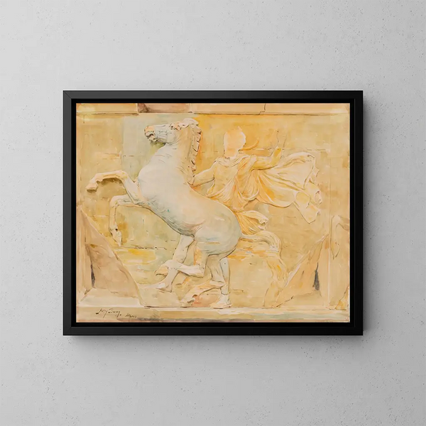 the central metopes of Phidias's frieze from the Parthenon - Henry Bacon — framed artwork on a wall