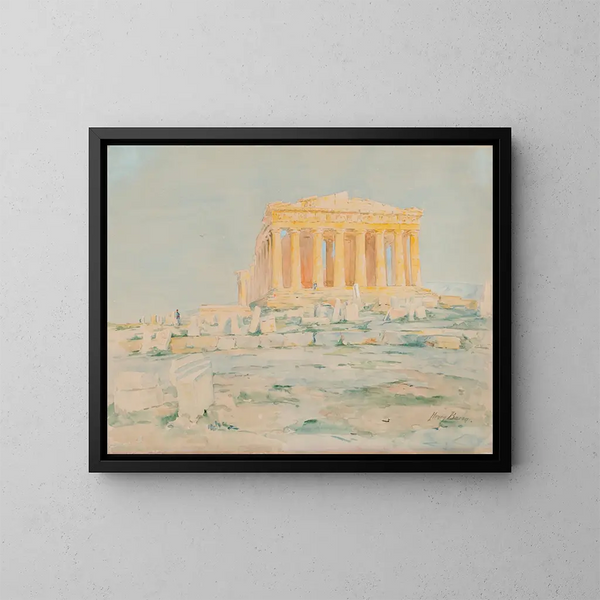West facade of the Parthenon - Henry Bacon — framed artwork on a wall
