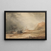 A ship off Whitby in a storm - Henry Barlow Carter — framed artwork on a wall